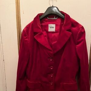Moschino red velvet jacket